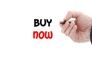 Buy now text concept