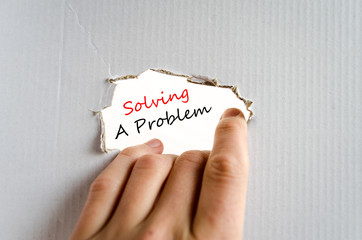 Solving a problem text concept