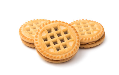 Sandwich biscuits, filled with chocolate