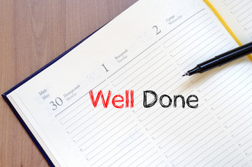 Well done text concept on notebook