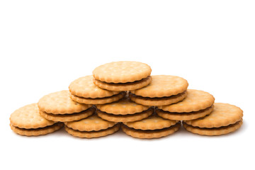 Sandwich biscuits, filled with chocolate