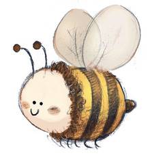 ilustracion de abeja para niños