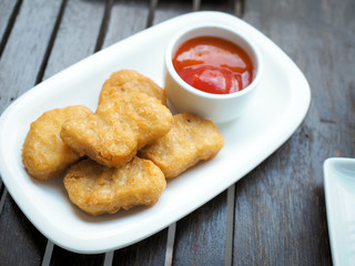 chicken fired with sauce