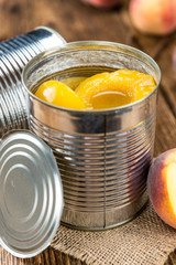 Some canned Peaches