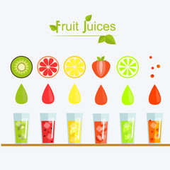 Set fruit cocktail .