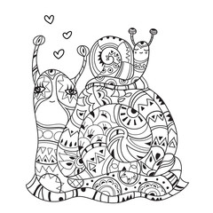 Zen art stylized snail