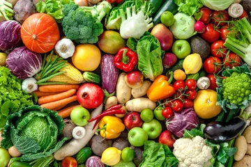 Foto op Plexiglas Groenten Verse groenten en fruit