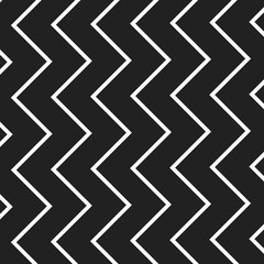 Black and White Zig Zag Lines Pattern - Background Design