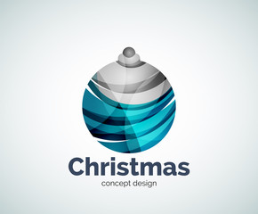 Vector Christmas ball logo template