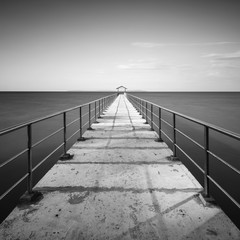 The Jetty in black and white