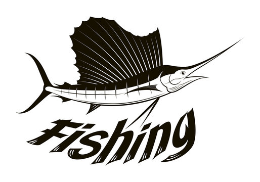 graphic fishing, vector