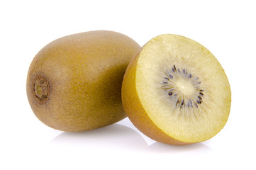  kiwi fruit on a white background