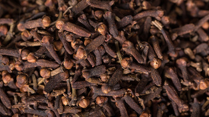 clove dried spicy herb for food aroma and natural medicine.