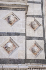 Facade of Siena Cathedral Church, Tuscany