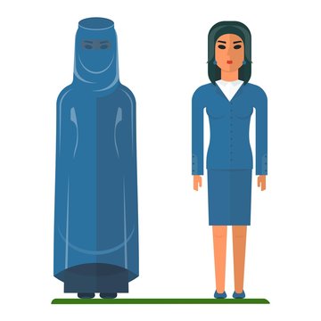 arab woman traditional and business