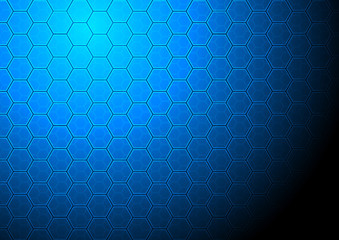 Abstract hexagons on dark blue background vector technology and business template