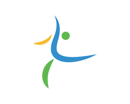 Modern Sports Logo Symbol - Gymnastic Artistic