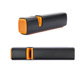 Plastic knife sharpener isolated