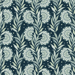 vintage floral seamless pattern. retro vector background