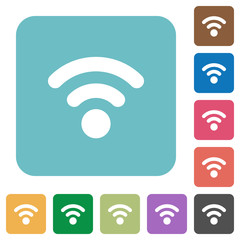 Flat radio signal icons