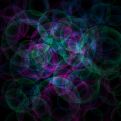 abstract vector glowing background with bright circles