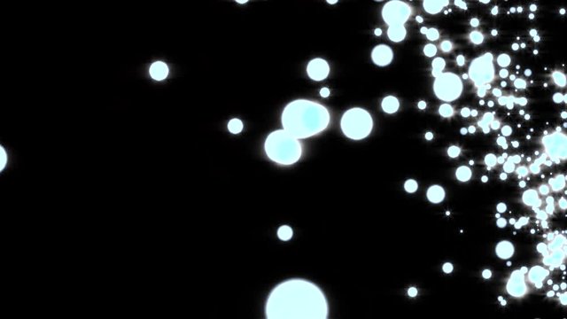 Glowing star particle in random direction  3D render abstract background  animation motion graphic with copy space on black background