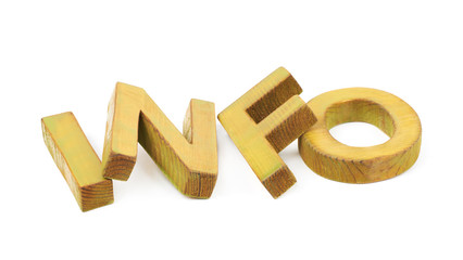 Word made of wooden letters isolated