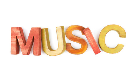 Word made of wooden letters isolated