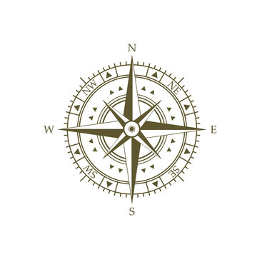 compass wind rose icon

