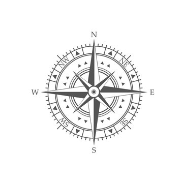 compass wind rose icon

