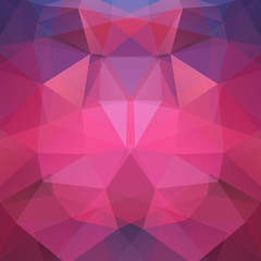 Abstract background consisting of pink, purple  triangles. Geometric design