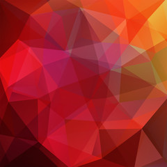 Background of red, orange  geometric shapes. Mosaic pattern. Vector EPS 10. 