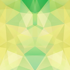 Obraz premium Abstract mosaic background. Triangle geometric background. Yellow, green colors
