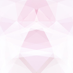 Fototapeta premium Background made of pastel pink triangles. Square composition 