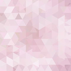Background made of pastel pink triangles. Square composition