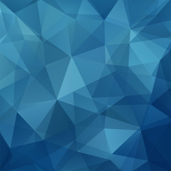 Abstract background consisting of blue triangles. Geometric design