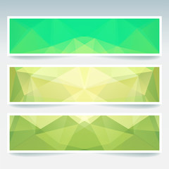Set of banner templates with abstract background. Modern vector
