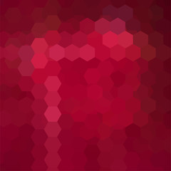 Background of geometric shapes. Red mosaic pattern. 