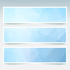 Abstract banner with blue business design templates. Set of Banners 