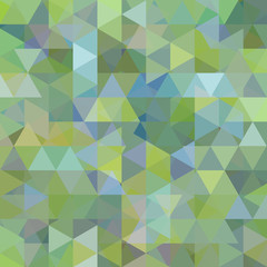 Abstract vector background with triangles. Green geometric 