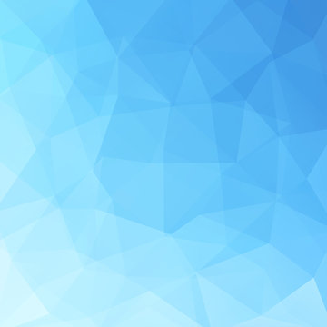 Background made of blue triangles. Square composition