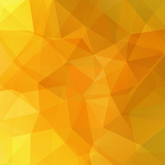 Geometric pattern, polygon triangles vector background in yellow color