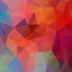 Obraz premium abstract background consisting of brown, red, orange, blue triangles, vector illustration