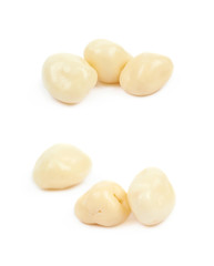 White chocolate candy ball isolated
