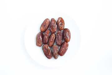 Figs on a plate white background