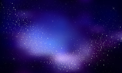 Fototapeta na wymiar Stars in the night sky,nebula and galaxy.Vector
