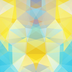 Abstract background consisting of yellow, blue triangles. Geometric design 