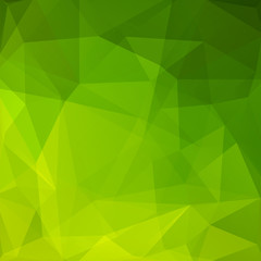 Obraz na płótnie Canvas Abstract green mosaic background. Triangle geometric backdrop. 