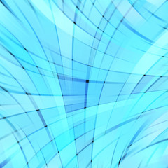 Obraz premium Abstract blue background with smooth lines. Color waves, pattern