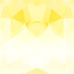 Light background made of yellow triangles. Square composition 